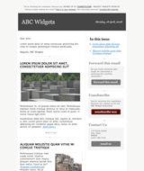 Sample email newsletter 2